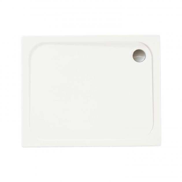 Merlyn MStone Stone Resin Rectangular Shower Tray with Waste 1200mm x 800mm - White - D128RT - TAP 'N' SHOWER