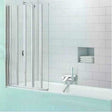 Merlyn SecureSeal Five Folding Bath Screen 1500mm High x 1000mm Wide - 6mm Glass - MS5