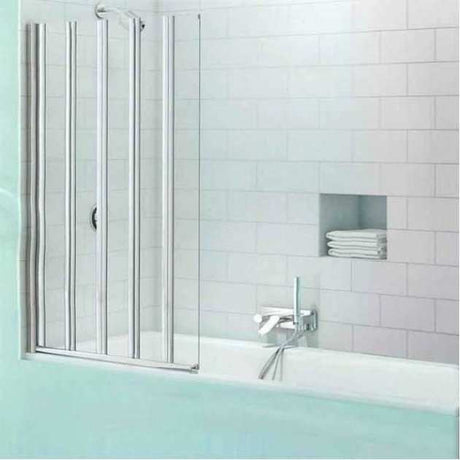 Merlyn SecureSeal Five Folding Bath Screen 1500mm High x 1000mm Wide - 6mm Glass - MS5