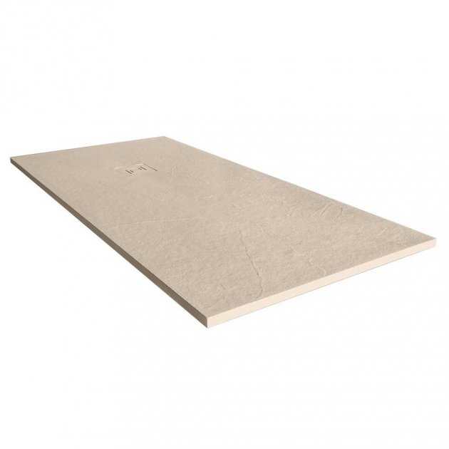 Merlyn TrueStone Rectangular Shower Tray with Waste 1200mm x 900mm - Sandstone - T129RTS