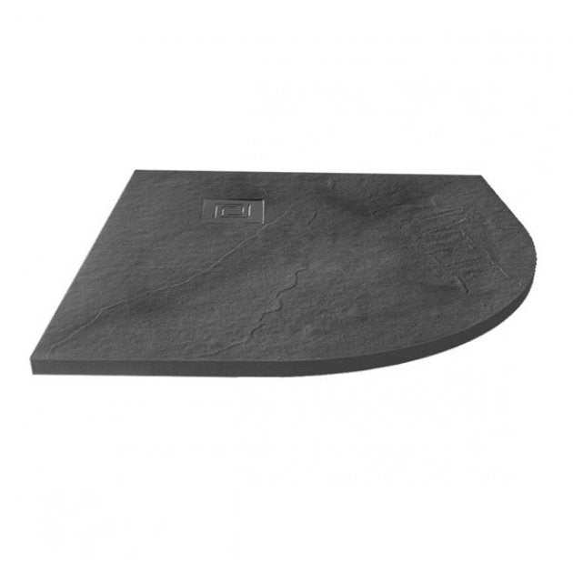 Merlyn TrueStone Quadrant Shower Tray with Waste 900mm x 900mm - Slate Black - T90QG - TAP 'N' SHOWER