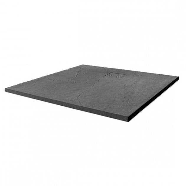 Merlyn TrueStone Square Shower Tray with Waste 900mm x 900mm - Slate Black - T90RTG