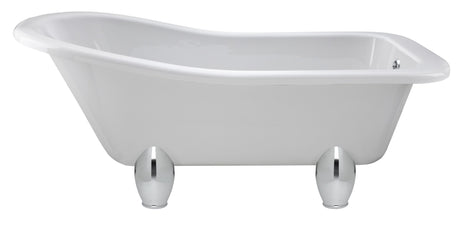 Launde Abbey Single Ended Freestanding Slipper Bath with Deacon Leg Set 1700mm - White - TAP 'N' SHOWER