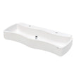 KWC DVS Washino Childrens 2 Tapholes Wash and Play Trough with Tap Landing - White - 203.0000.177 - TAP 'N' SHOWER