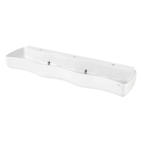 KWC DVS Washino Childrens 3 Taphole Wash and Play Trough with Tap Landing - White - 203.0000.183 - TAP 'N' SHOWER