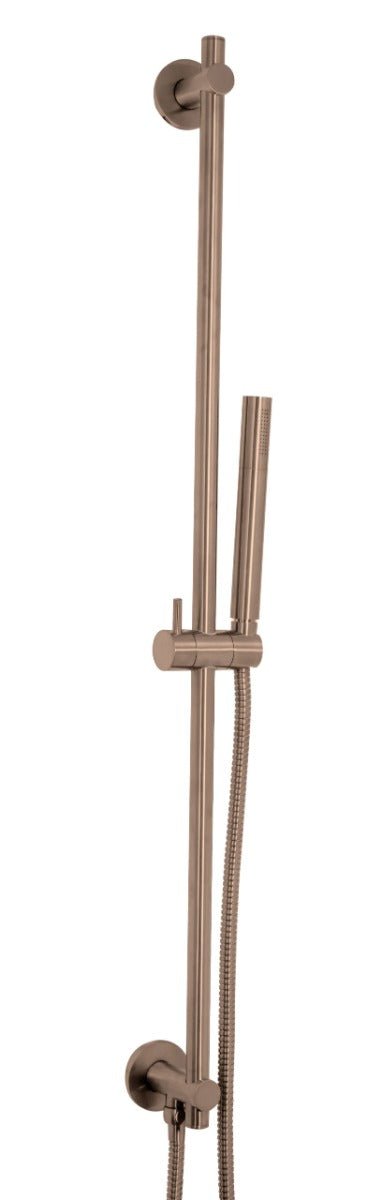 JTP VOS Slide Rail with Single Function Hand Shower and Hose - Brushed Bronze - 211218BRZ - TAP 'N' SHOWER