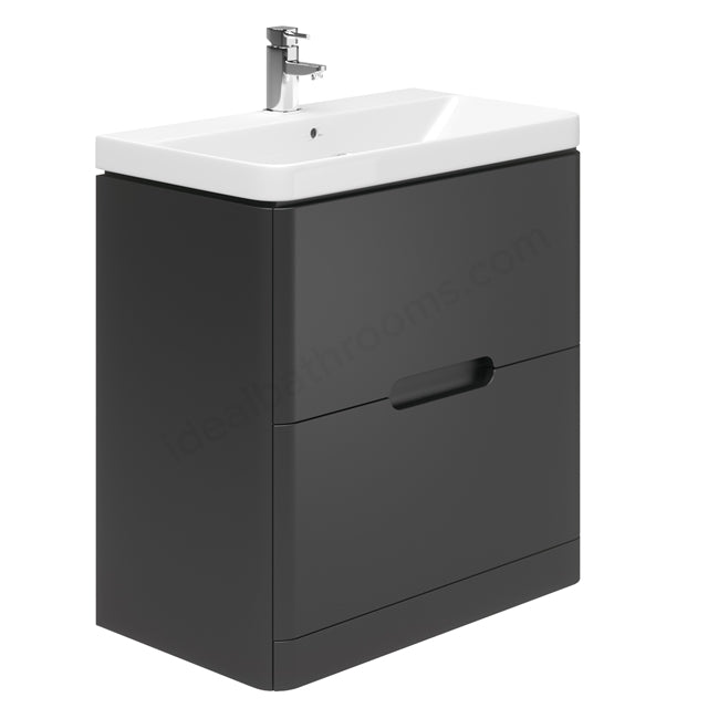 Oakham Colorado Floorstanding Vanity Unit & 1 Tap Hole Basin 800mm - Graphite Grey - TAP 'N' SHOWER