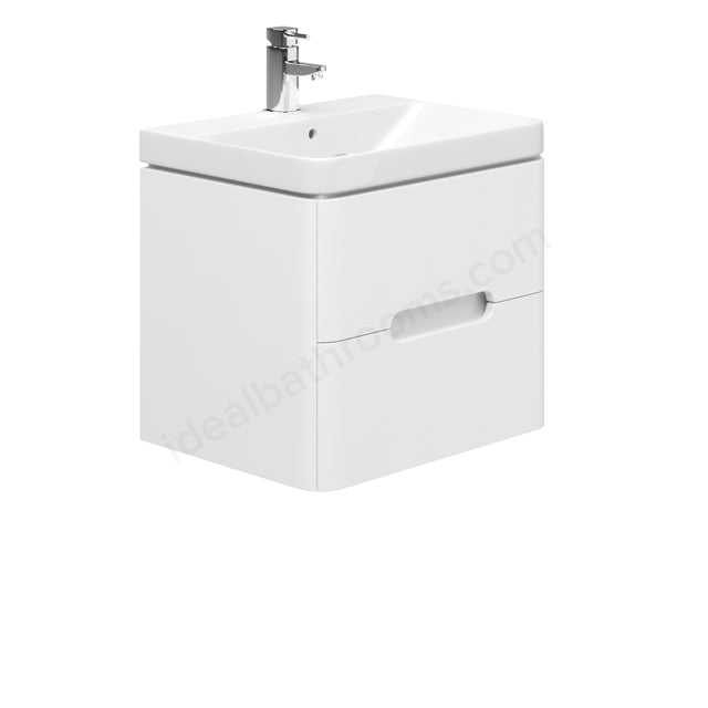Oakham Colorado Wall Hung Vanity Unit & 1 Tap Hole Basin 600mm - Matt White - TAP 'N' SHOWER