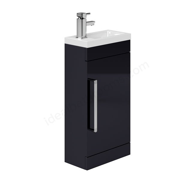 Oakham Nevada Cloakroom Vanity Unit & 1 Tap Hole Basin 400mm - Indigo Gloss - TAP 'N' SHOWER