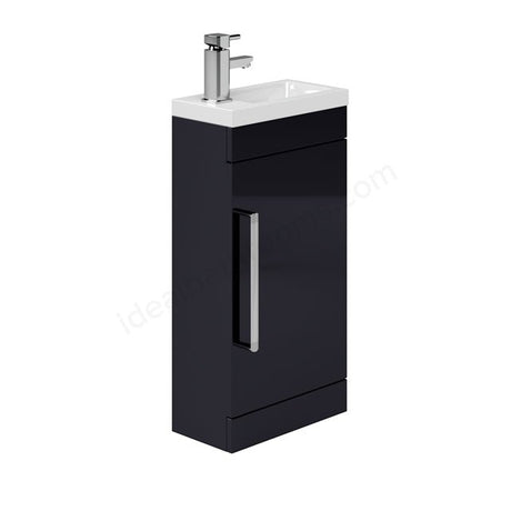 Oakham Nevada Cloakroom Vanity Unit & 1 Tap Hole Basin 400mm - Indigo Gloss - TAP 'N' SHOWER