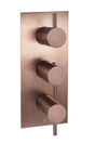 JTP VOS Thermostatic Concealed 2 Outlet Shower Valve Vertical - Brushed Bronze - 21690ABRZ - TAP 'N' SHOWER
