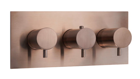 JTP VOS Horizontal Thermostatic Concealed 3 Outlet Shower Valve - Brushed Bronze - 21692ABRZ - TAP 'N' SHOWER