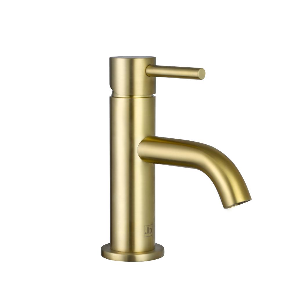 VOS Single Lever Mini Basin Mixer - Brushed Brass - 23025BBR - TAP 'N' SHOWER