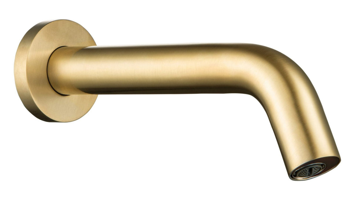 JTP Battery Operated Sensor Wall Spout - Brushed Brass - 230513BBR - TAP 'N' SHOWER