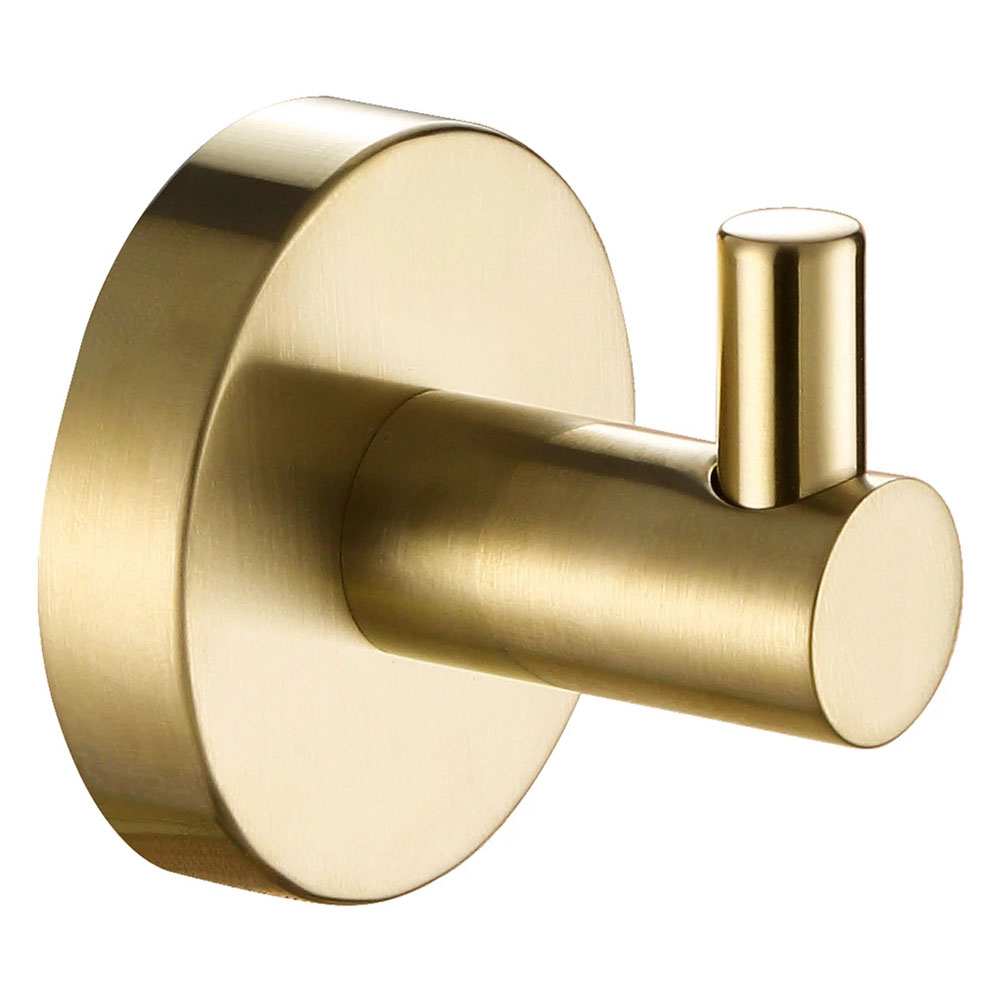 JTP Vos Single Robe Hook Brushed Brass - 23161BBR - TAP 'N' SHOWER
