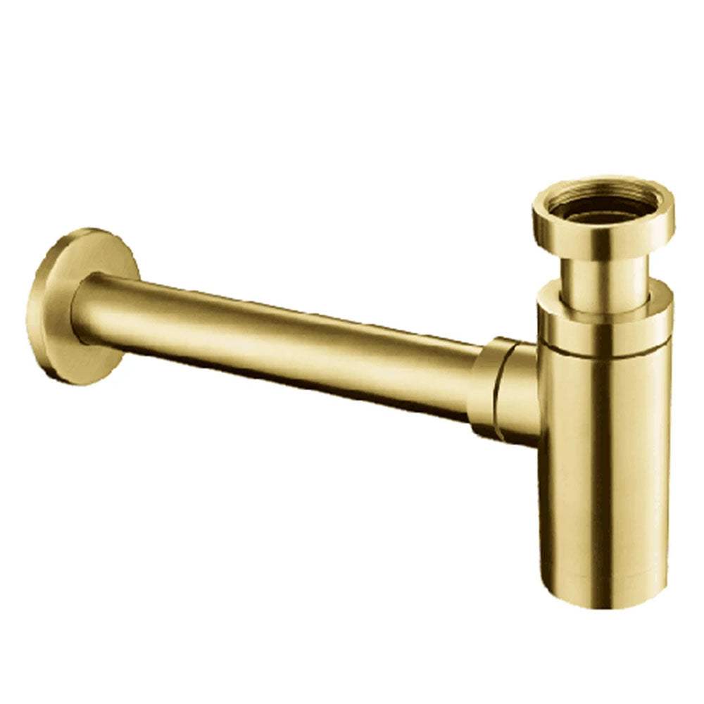 JTP Vos Basin Brushed Brass Bottle Trap - 23775BBR - TAP 'N' SHOWER
