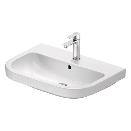 Duravit D - Code Wall Hung Basin with Overflow 650mm Wide 1 Tap Hole - White - 23986500002 - TAP 'N' SHOWER