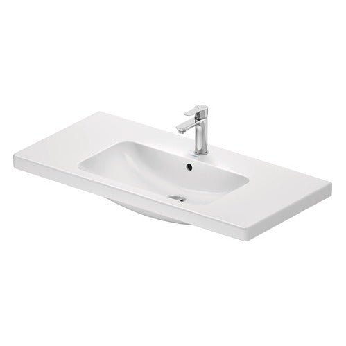 Duravit D - Code Wall Hung Basin with Overflow 1000mm Wide 1 Tap Hole - White - 23991000002 - TAP 'N' SHOWER