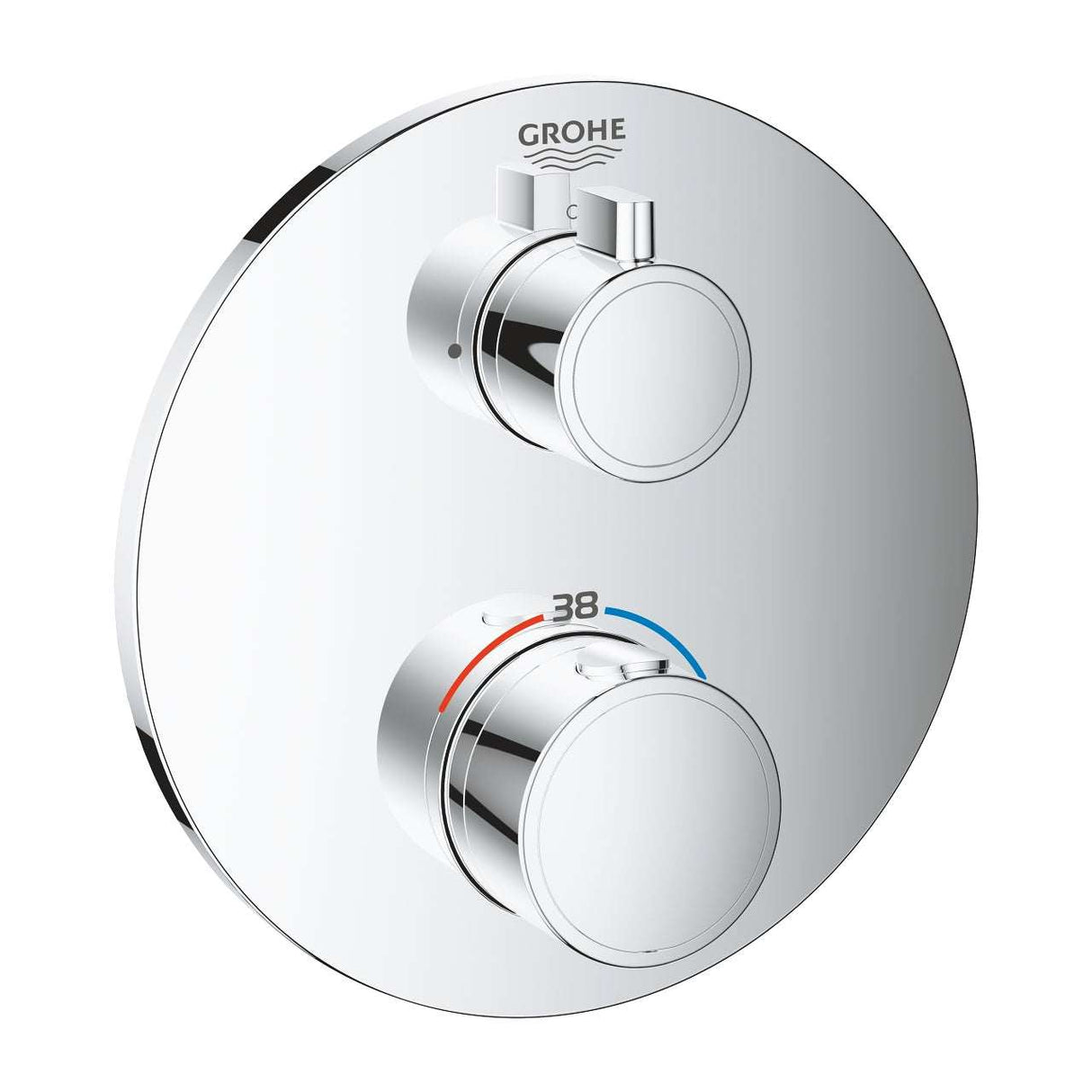 Grohe Grohtherm Thermostatic Mixer for 1 Outlet with Shut - Off Valve - 24075000 - TAP 'N' SHOWER