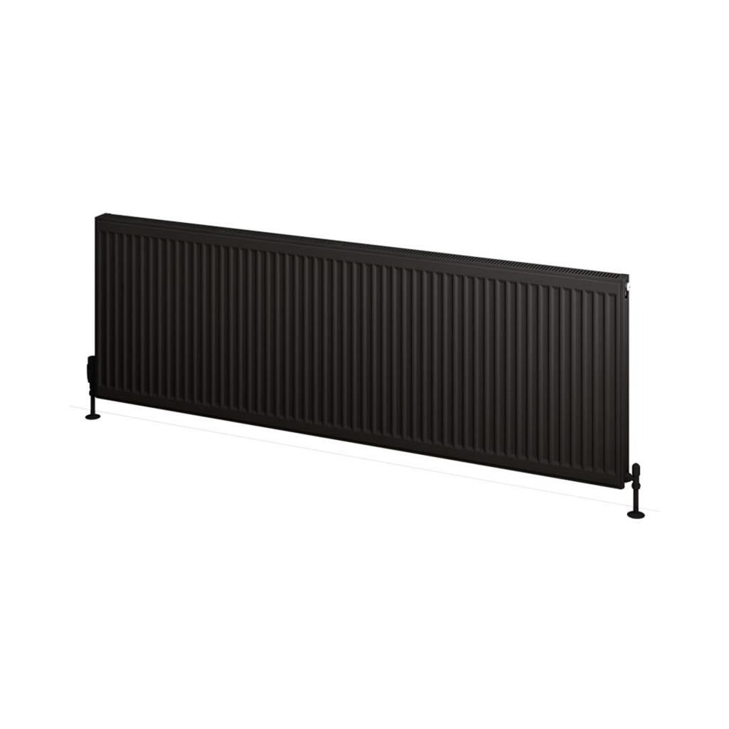 Eastbrook Type 11 Compact Panel Radiator 600mm x 1800mm - Matt Black - 25.0077 - TAP 'N' SHOWER