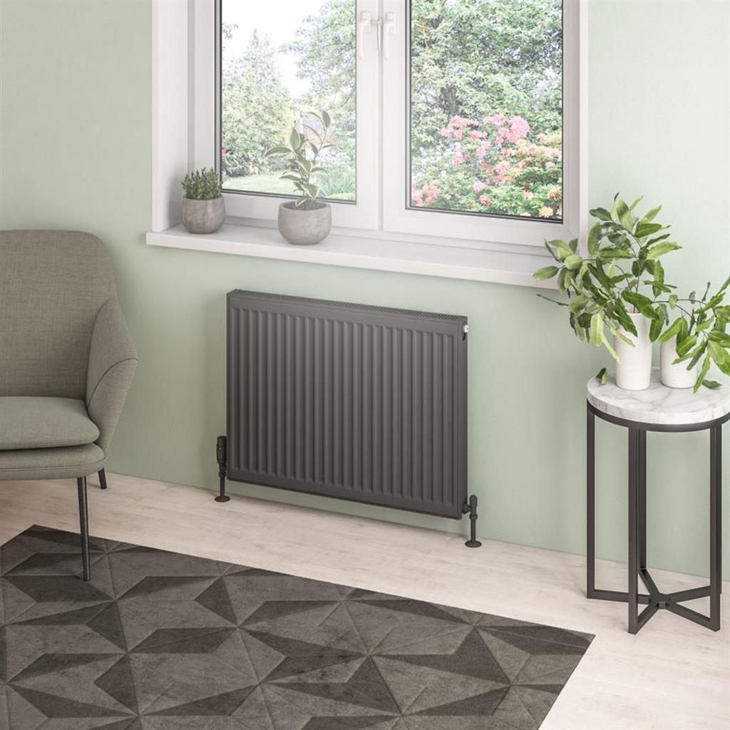 Eastbrook Type 21 6Compact Panel Radiator 600mm x 800mm - Matt Anthracite - 25.0121 - TAP 'N' SHOWER