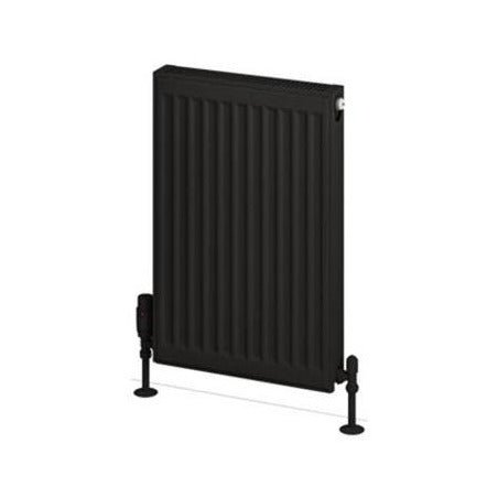 Eastbrook Type 21 Compact Panel Radiator 600mm x 400mm - Matt Black - 25.0127 - TAP 'N' SHOWER
