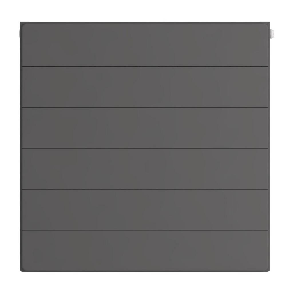 Eastbrook Flat Cover Plate With Lines 600mm x 600mm - Matt Anthracite - 25.5121 - TAP 'N' SHOWER