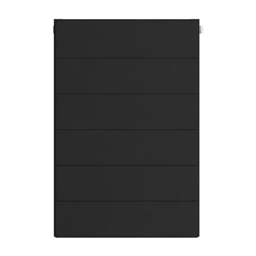 Eastbrook Flat Cover Plate With Lines 600mm x 400mm - Matt Black - 25.5128 - TAP 'N' SHOWER