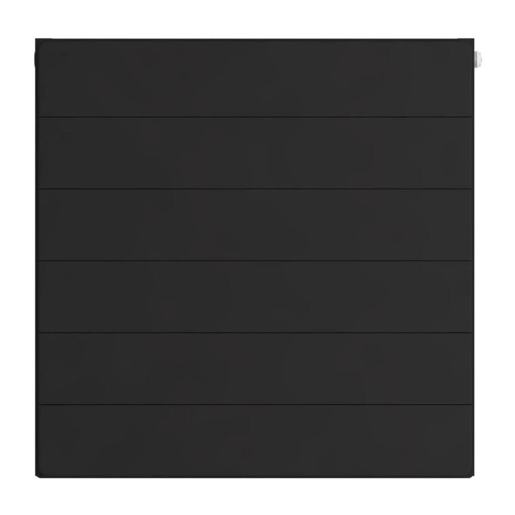 Eastbrook Flat Cover Plate With Lines 600mm x 600mm - Matt Black - 25.5129 - TAP 'N' SHOWER