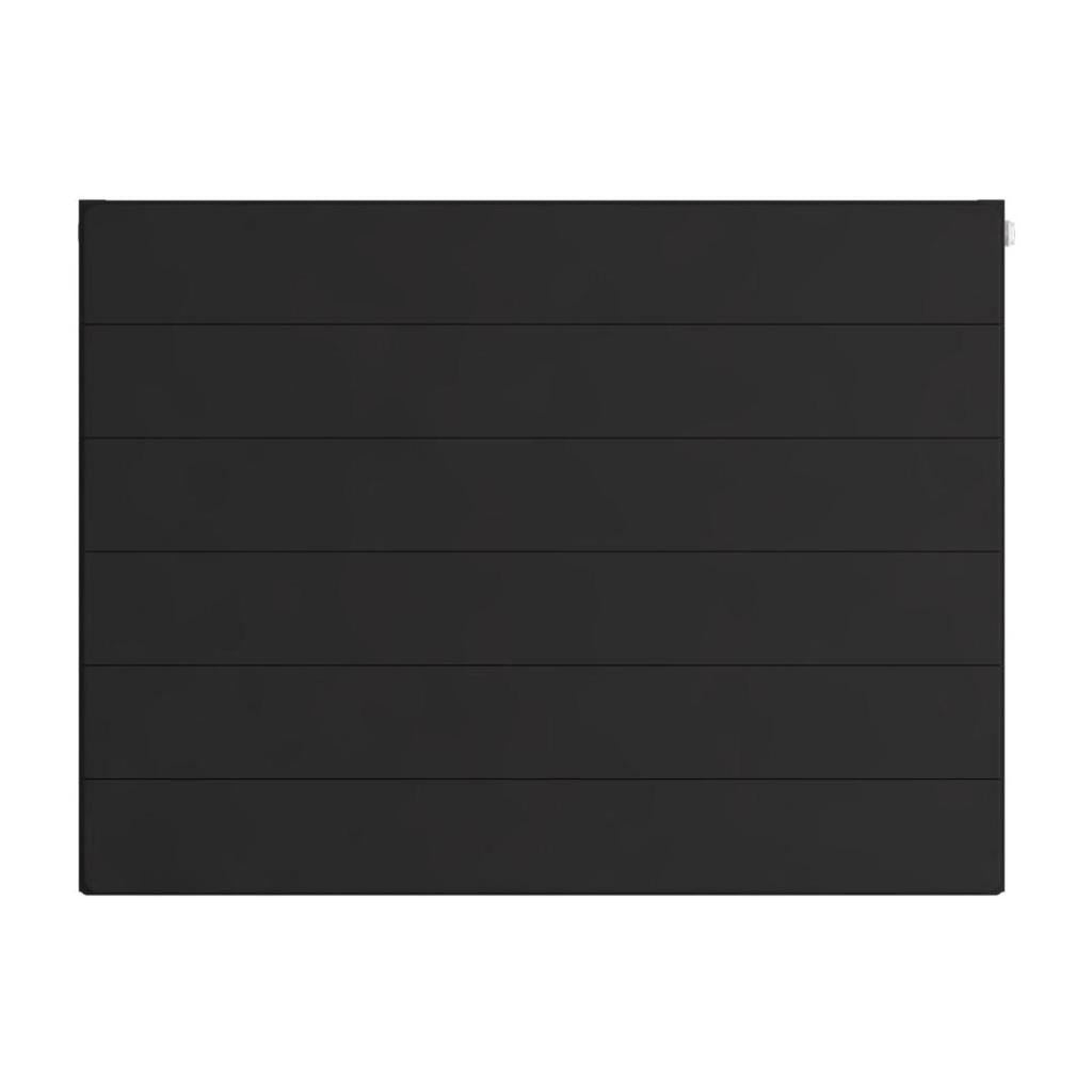 Eastbrook Flat Cover Plate With Lines 600mm x 800mm - Matt Black - 25.5130 - TAP 'N' SHOWER