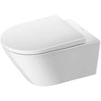 Duravit D-neo rimless wall mounted WC toilet pan in high gloss white, 540mm, modern durable bathroom fixture
