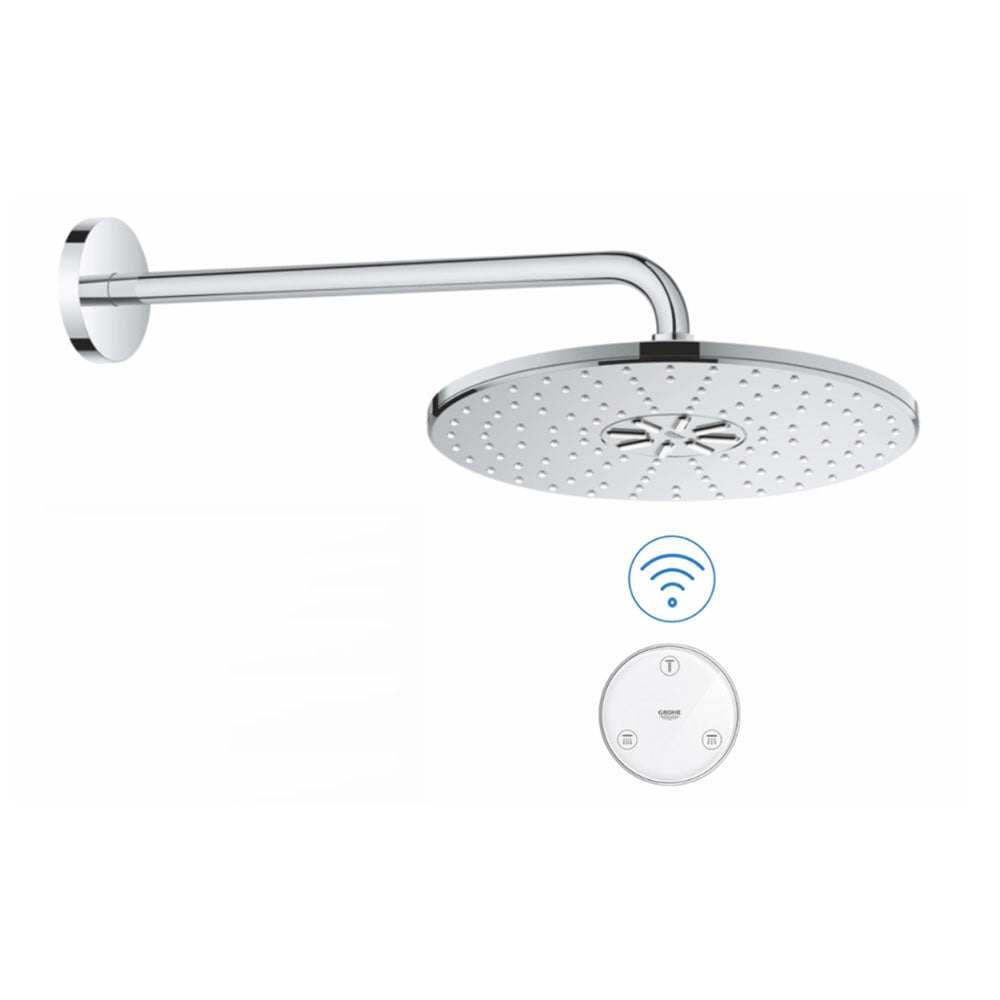 Grohe SmartConnect Wireless RainShower 310 Round Shower Head & Arm with Remote - 26640000