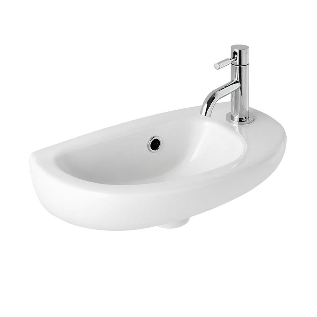 Eastbrook Kompact 1 Tap Hole Cloakroom Basin 420mm - White - 27.0381 - TAP 'N' SHOWER