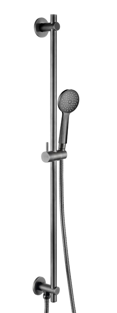 JTP VOS Slide Rail with Round Shower Handle and Hose - Brushed Black - 27129510BBL