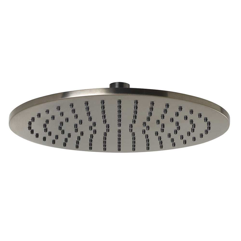 JTP Vos Round Brushed Black Shower Head 250mm - 27250BBL - TAP 'N' SHOWER