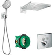 Hansgrohe Raindance E Shower system 300 1jet with ShowerSelect Square - Chrome - 27952000 - TAP 'N' SHOWER