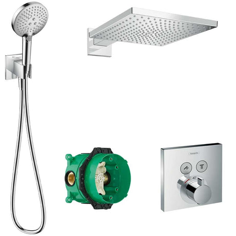 Hansgrohe Raindance E Shower system 300 1jet with ShowerSelect Square - Chrome - 27952000 - TAP 'N' SHOWER