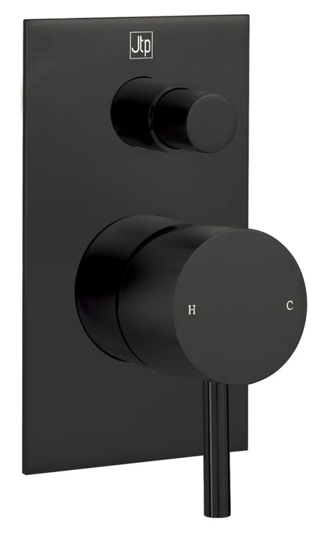 JTP VOS HP1 Single Lever Diverter Valve - Matt Black - 28075MB