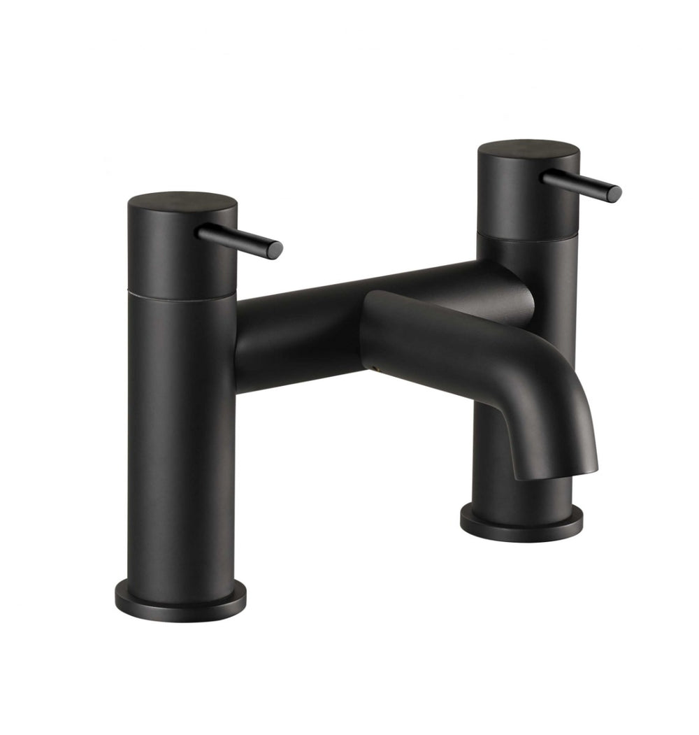 JTP VOS Pillar Mounted Bath Filler Tap - Matt Black - 28223MB