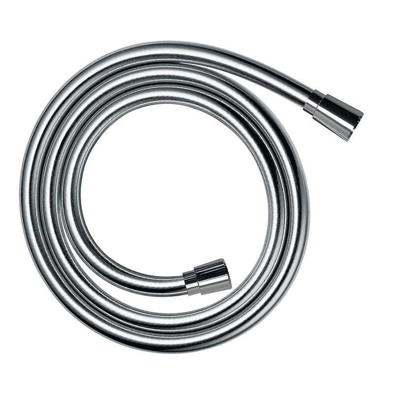 Hansgrohe Isiflex Shower Hose 125cm with chrome finish, anti-microbial coating, kink-proof design, and easy installation