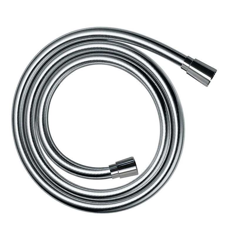 Hansgrohe Isiflex 125 cm silver flexible shower hose with kink protection and conical nuts for easy installation