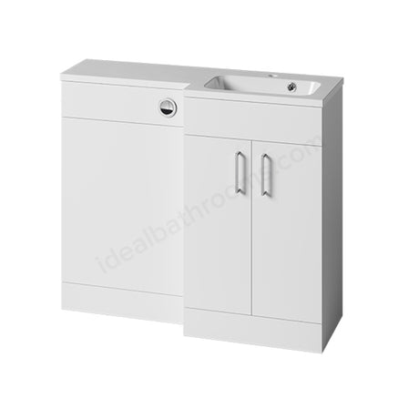 Oakham Montana Combination Basin & Toilet Vanity Unit Pack - Right Hand - 1000mm - Gloss White - TAP 'N' SHOWER