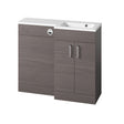 Oakham Montana Combination Basin & Toilet Vanity Unit Pack - Right Hand - 1000mm - Urban Grey - TAP 'N' SHOWER