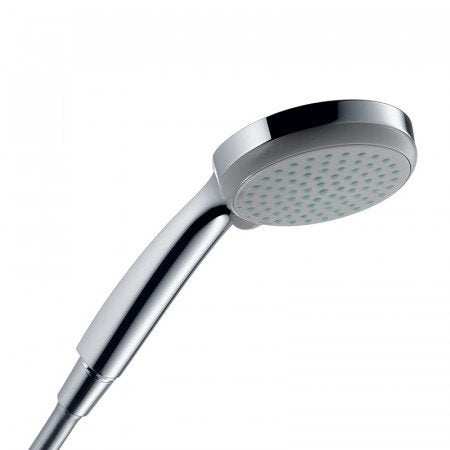 Hansgrohe Croma 100 hand shower with Vario water flow and QuickClean technology in sleek chrome finish