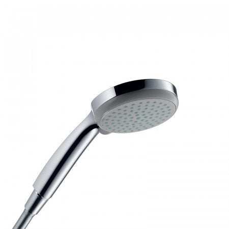 Hansgrohe Croma 100 Hand Shower with chrome finish and EcoSmart technology for water-saving and multiple spray modes