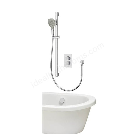 Aqualisa Dream concealed thermostatic mixer Dual Outlet With adj kit & bath fill - Square - DRMDCV2.ADBTXSQR - TAP 'N' SHOWER