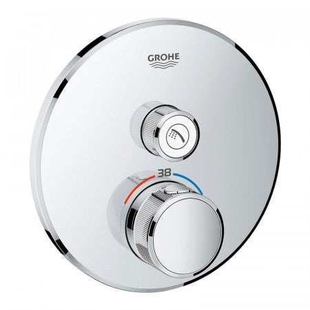 Grohe Grohtherm SmartControl Thermostat for Concealed Installation 1 Valve Round - Chrome - 29118000