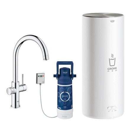 Grohe Red II Duo C Spout Tap & L Size Boiler - Chrome - 30328001 - TAP 'N' SHOWER