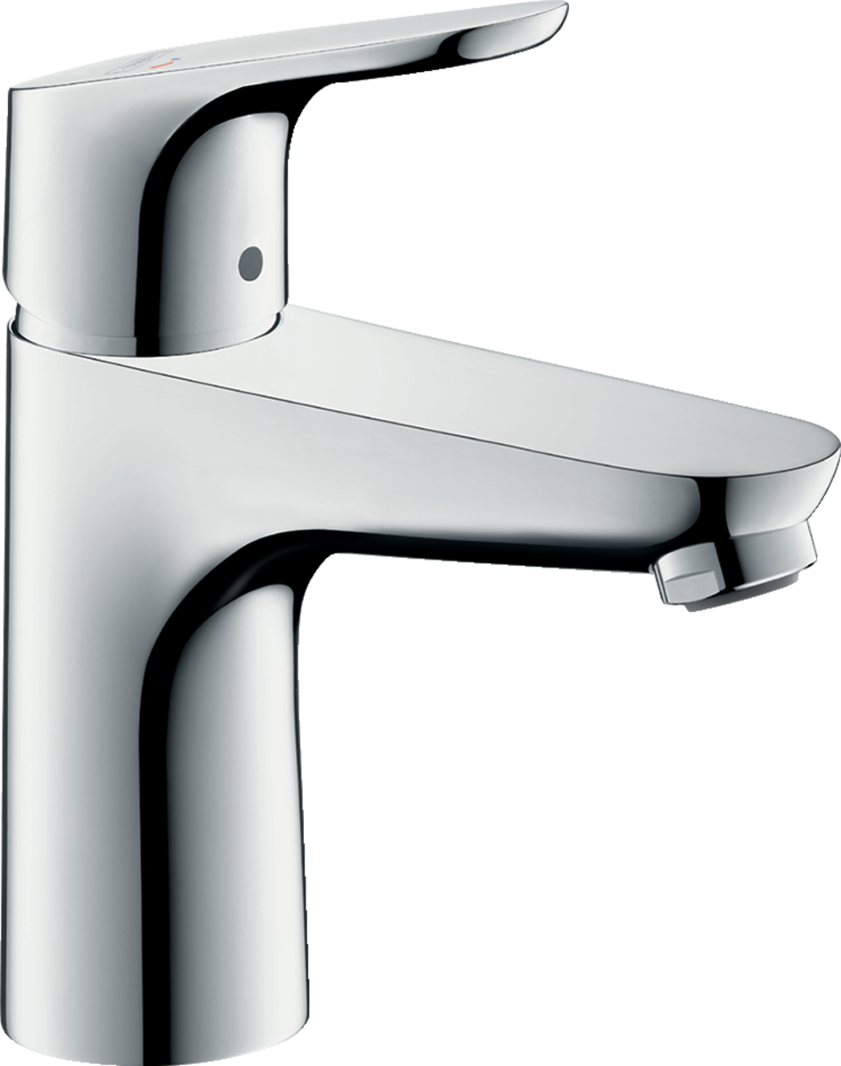 Hansgrohe Focus Single Lever Basin Mixer 100 with Coolstart and EcoSmart technology in chrome finish
