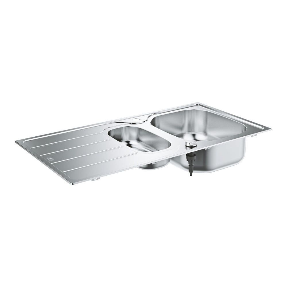 Grohe K200 One Bowl Sink With Drainer - Stainless Steel - 31564SD1 - TAP 'N' SHOWER